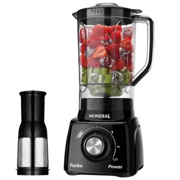 Liquidificador Mondial Turbo Power L-99-FB 550 watts 2.2 Litros 3 Velocidades + Pulsar 220V ~ 50 60 Hz - Preto