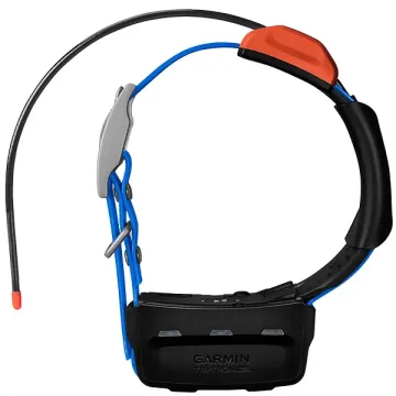 Coleira com GPS Garmin T 5X Dog Device 010-02755 24 cm com Iluminação LED - Preta Azul
