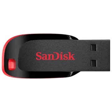 Pendrive de 8GB SanDisk Cruzer Blade SDCZ50-008G-B35 USB 2.0 - Preto Vermelho