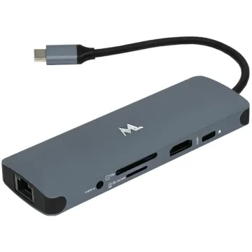 Hub USB-C Mtek DS-91TC com 3 Portas USB 3.0 HDMI e USB-C - Cinza