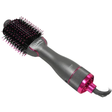 Escova Elétrica Quanta QTES6000N Style&Glamour 2 in 1 com 1.300 watts Bivolt - Cinza Rosa