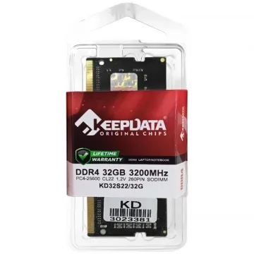 Memória RAM para Notebook 32GB Keepdata KD32S22 32G DDR4 de 3200MHz