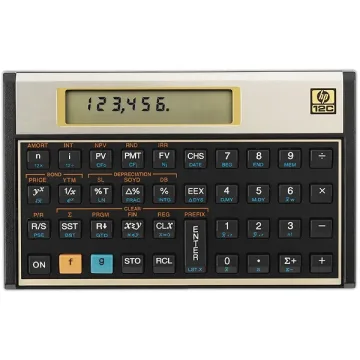 Calculadora Financeira HP 12C 10 Dígitos com 120 Funções - Preta Dourada