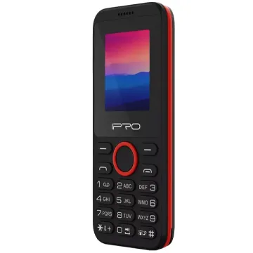 Celular IPRO A6mini Dual SIM Tela de 1.8" Câmera VGA Rádio FM - Preto Vermelho