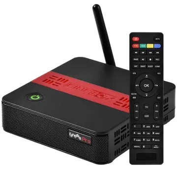 Receptor FTA Cinebox Fantasia Pro com Wi-Fi - Preto Vermelho
