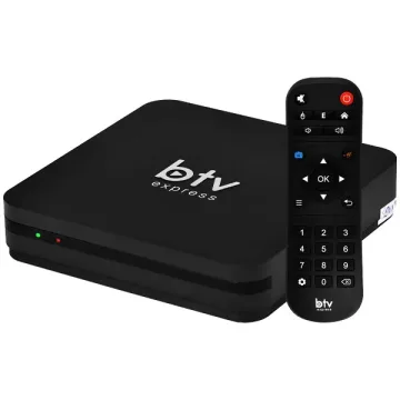 Receptor FTA BTV Express E13 4K Ultra HD com IPTV de 8GB 2GB de RAM - Preto