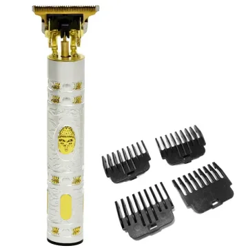 Máquina de Cortar Cabelo More Fitness MF-07 Recarregável - Branco Dourado