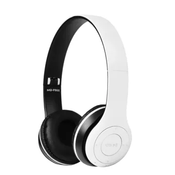 Fone de Ouvido Sem Fio MOX MO-F900 com Bluetooth - Branco Preto