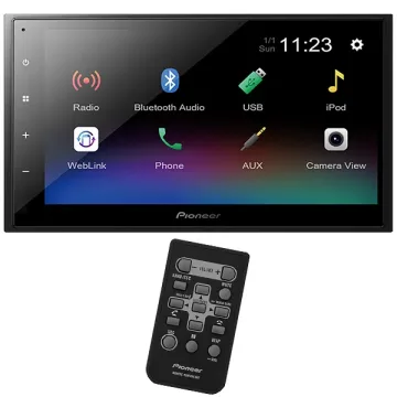 Multimídia Receiver Pioneer DMH-A345BT de 6.8" com USB Bluetooth Rádio - Preto