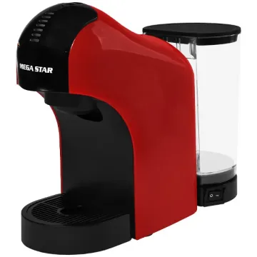 Cafeteira MegaStar Multi Cápsulas CAF02 1.400 watts 220V ~ 50 60 Hz - Vermelha Preta