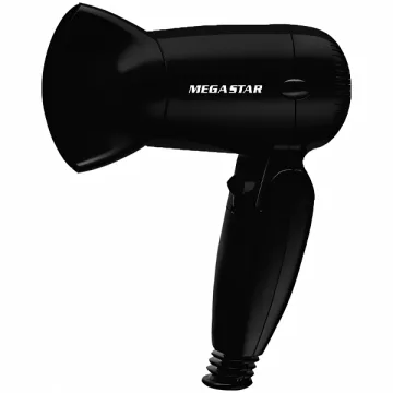 Secador de Cabelo MegaStar SC302 1.000 watts Bivolt - Preto