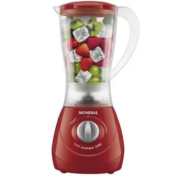 Liquidificador Mondial Easy Power L-550-R 550 watts 2 Velocidades + Pulsar 220V ~ 50 60 Hz - Vermelho Cinza