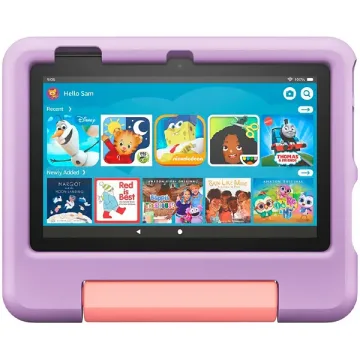 Tablet Amazon Fire HD 7 Kids 12th Gen 16GB 2GB RAM de 7" 2MP 2MP + Capinha Roxa