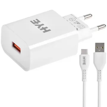 Carregador HYE HYEC77C USB de 22.5 watts + Cabo USB-C