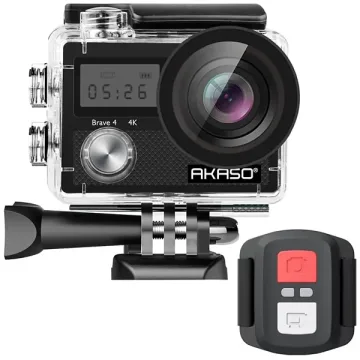 Câmera de Ação AKASO Brave 4 20MP 4K com Wi-Fi - Preta