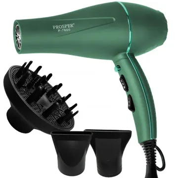 Secador de Cabelo Prosper P-7600 7.000 watts 110 - 120 V ~ 50 60 Hz - Verde