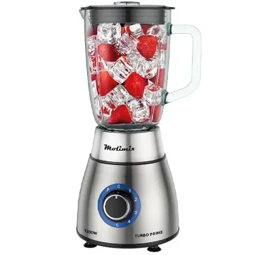 Liquidificador Molimix Turbo Prime MLV-1200 1.200 watts 1.8 Litros 5 Velocidades + Pulsar 127V ~ 60Hz - Prata Preto