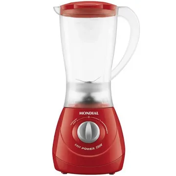 Liquidificador Mondial Easy Power L-550-R 550 watts 2 Velocidades + Pulsar 127V ~ 60Hz - Vermelho Cinza