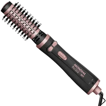 Escova Elétrica Giratória Mondial Black Rose ERB-01 com 1.200 watts Bivolt - Preto Rose Gold