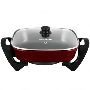 Panela Elétrica MegaStar BA14R 1.200 watts 220 - 240 V ~ 50 60 Hz - Vermelho