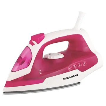 Ferro a Vapor MegaStar PA602 de 1.200 watts + Spray 220V ~ 50 60 Hz - Rosa Branco