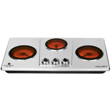 Fogareiro Infravermelho ElectroBras Prime Cook III EBVC-33 1.800 watts 127V ~ 60Hz - Prata Preto