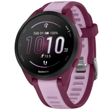 Relógio Garmin Forerunner 165 Music 010-02863 com GPS Bluetooth - Roxo Rosa