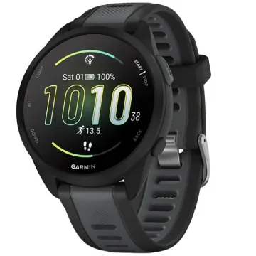 Relógio Garmin Forerunner 165 Music 010-02863 com GPS Bluetooth - Cinza Preto