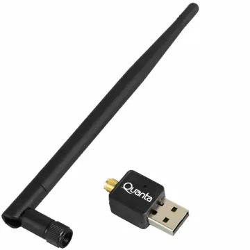 Adaptador USB Wireless Quanta QTAA150 150 Mbps em 2.4GHz - Preto