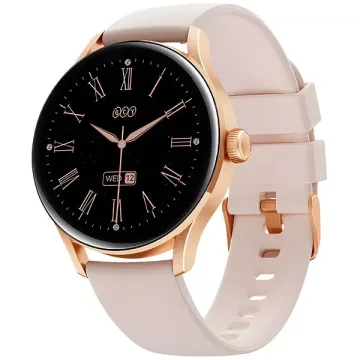 Relógio QCY Watch Elite WA24S11A com Bluetooth - Dourado Rosa