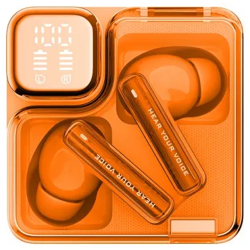 Fone de Ouvido Sem Fio QCY MeloBuds Neo BH24QT31A com ENC - Laranja
