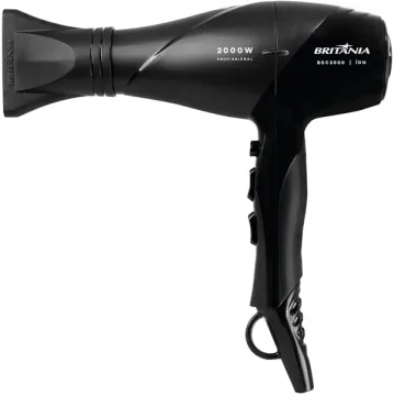 Secador de Cabelo Britânia BSC2000 2.000 watts 127V ~ 60Hz - Preto