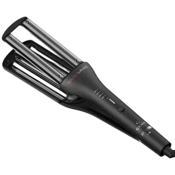 Modelador de Cabelo GAMA Salon Waves Silk Chrome 220 °C Bivolt - Preto