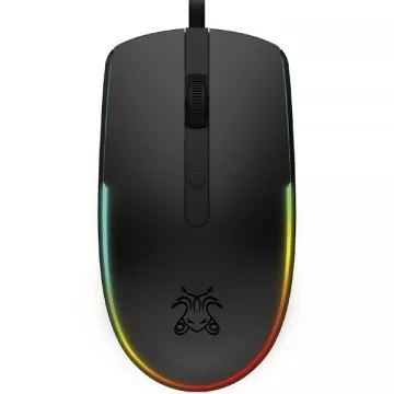 Mouse Gaming Mox Emporium MO-M251 USB até 3.600 DPI com RGB - Preto