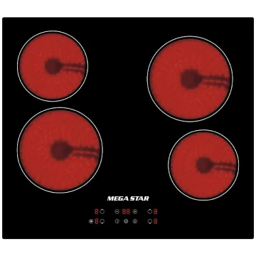 Fogareiro Elétrico Infravermelho MegaStar COOKTOP3 6.000 watts  220 - 240 V ~ 50 60 Hz - Preto