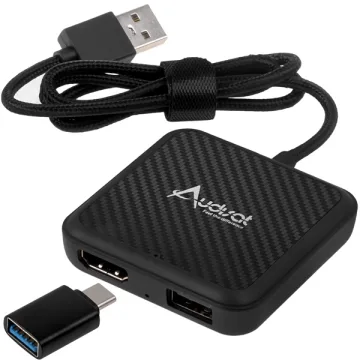 Adaptador Streaming Wireless Automotivo Audisat X Carplay CA361-B4 USB HDMI para iOS Android