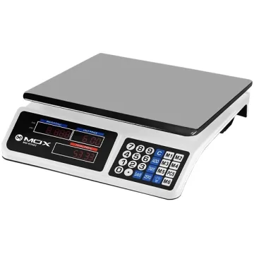 Balança Digital Comercial MOX MO-KS402 40 kg Bivolt - Branco Prata