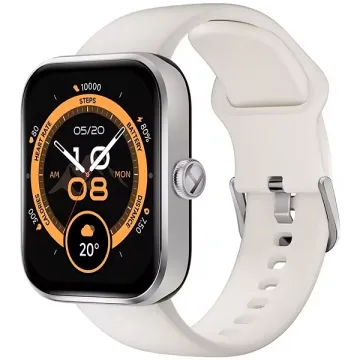 Relógio Haylou Watch 4 HF011 com GPS Bluetooth - Prata Branco