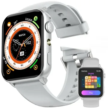 Relógio Blackview R30 Max com Bluetooth - Prata + Pulseira