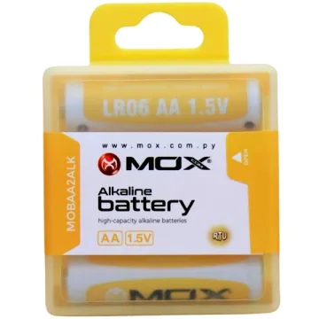 Pilha Alcalina AA MOX LR06 MOBAA2ALK 1.5V - 2 Unidades