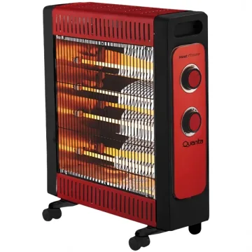 Aquecedor Quanta Heat Master QTEEC220 2.200 watts com Termostato Ajustável 220V ~ 50 60Hz - Preto Vermelho