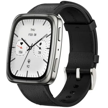 Relógio Amazfit Active 2 Premium A2440 com GPS Bluetooth - Black Leather