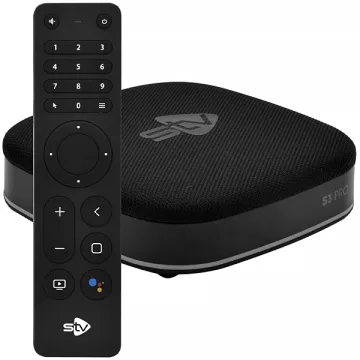 Receptor FTA STV S3 Pro 6K IPTV com Wifi de 32GB eMMC 2GB RAM - Preto