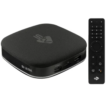 Receptor FTA STV S3 Ultra 6K Full HD com IPTV de 64GB eMMC 4GB RAM - Preto