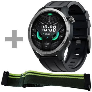Relógio Haylou Solar Neo HF008 com Bluetooth - Preto + Pulseira (Anatel)
