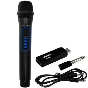 Microfone Sem Fio MegaStar MICWR8 - Preto Azul