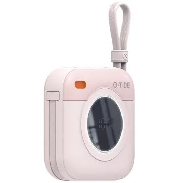 Carregador Portátil Wireless G-TiDE Multi X1 10.000 mAh 2 Saídas USB-C e Lightning - Rosa