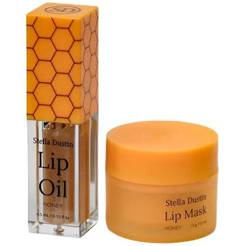 Kit Stella Dustin Lip Oil 4.5 ml + Máscara labial Honey 15 g
