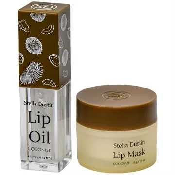 Kit Stella Dustin Lip Oil 4.5 ml + Máscara labial Coconut 15 g