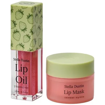 Kit Stella Dustin Lip Oil 4.5 ml + Máscara labial Strawberry 15 g